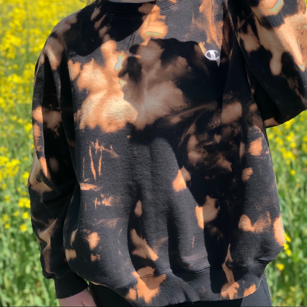 Custom Acid Washed Champion Sweatshirt